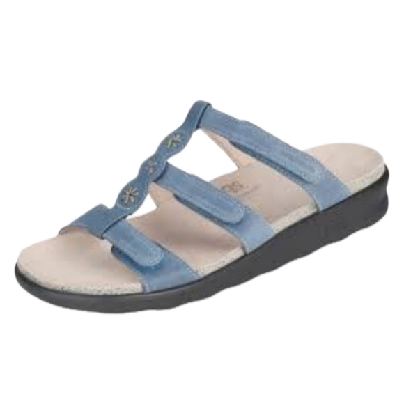 SAS Shoes - SAS blue leather Naples tripad comfort sandals size 8M